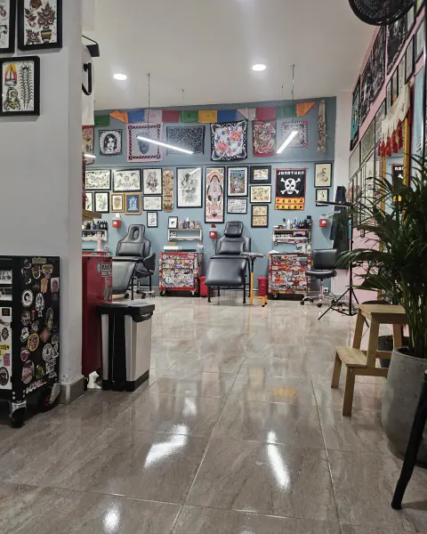Interior del estudio Perla Negra